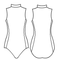 High neck collared with side panels